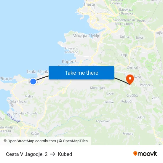 Cesta V Jagodje, 2 to Kubed map