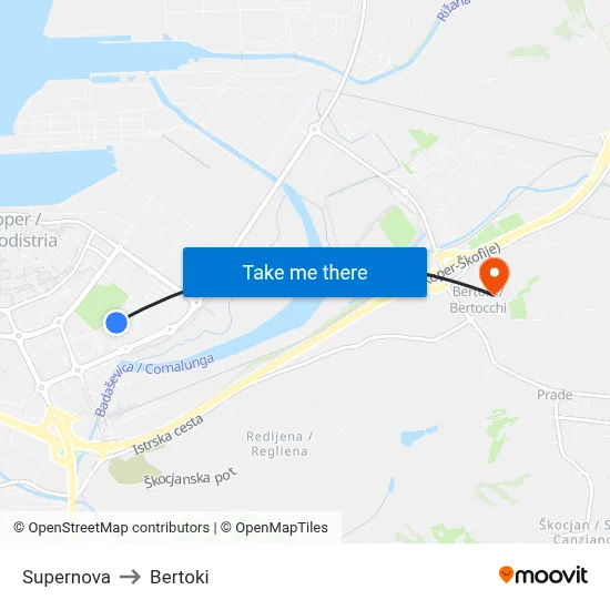 Supernova to Bertoki map