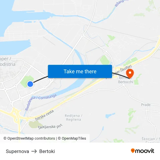 Supernova to Bertoki map