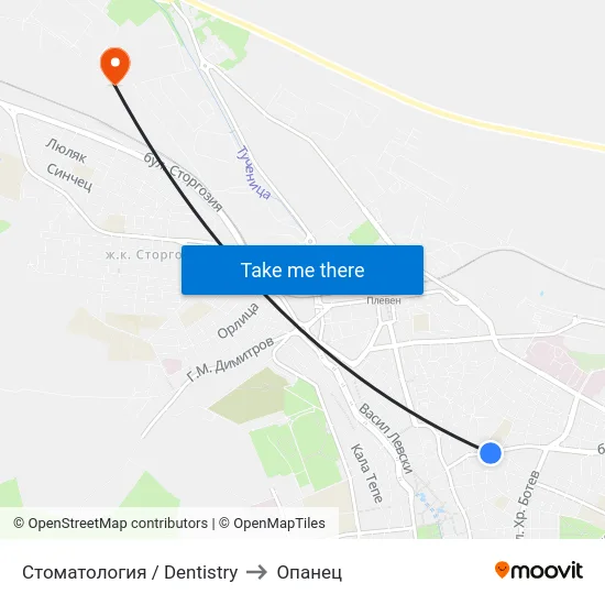 Стоматология / Dentistry to Опанец map