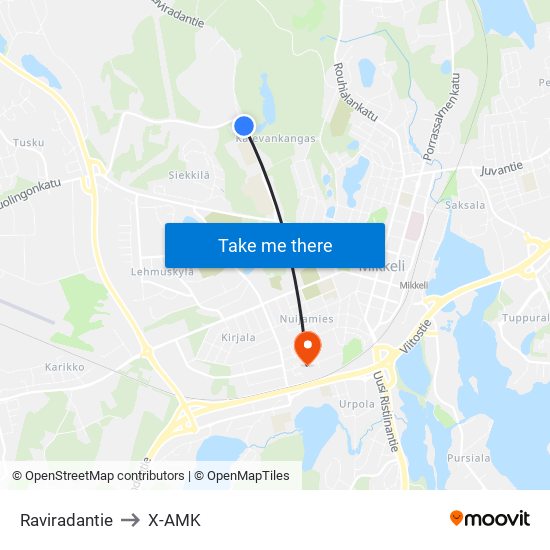 Raviradantie to X-AMK map