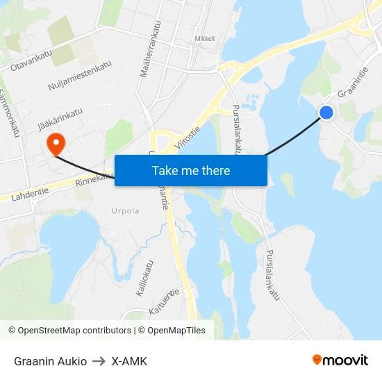Graanin Aukio to X-AMK map
