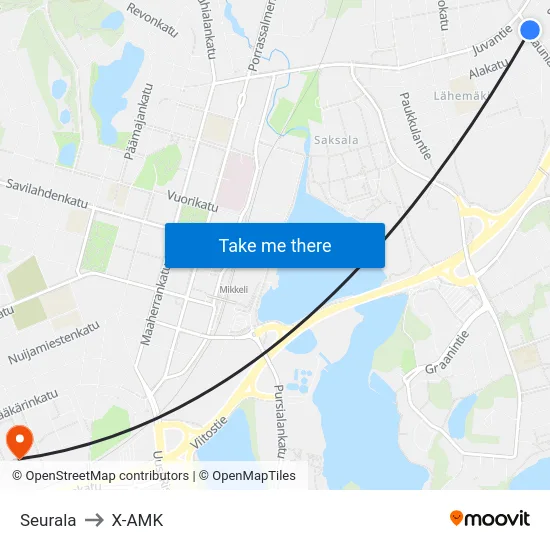 Seurala to X-AMK map