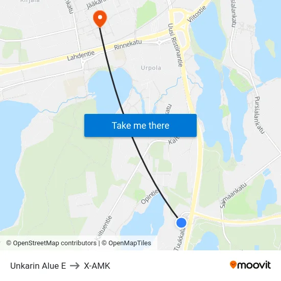 Unkarin Alue E to X-AMK map