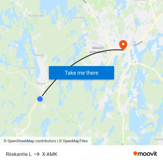 Riiskantie  L to X-AMK map
