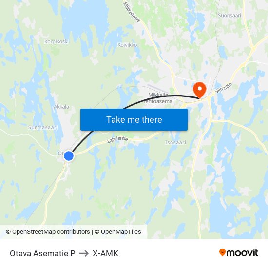 Otava Asematie  P to X-AMK map