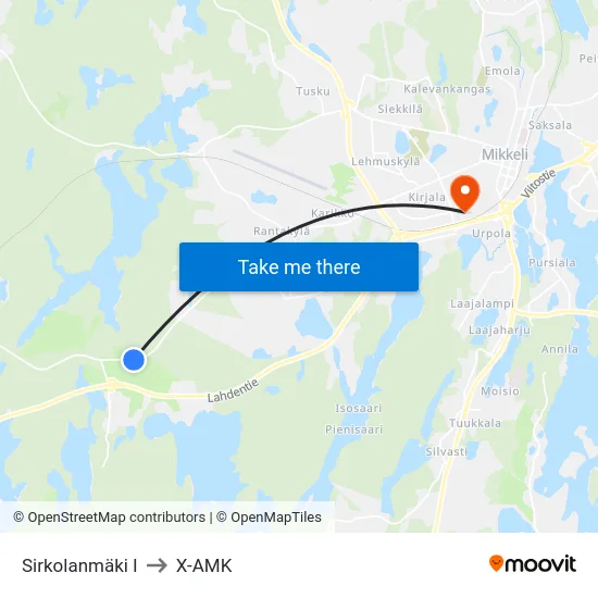 Sirkolanmäki  I to X-AMK map