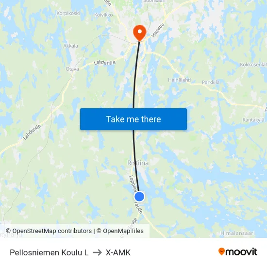 Pellosniemen Koulu  L to X-AMK map