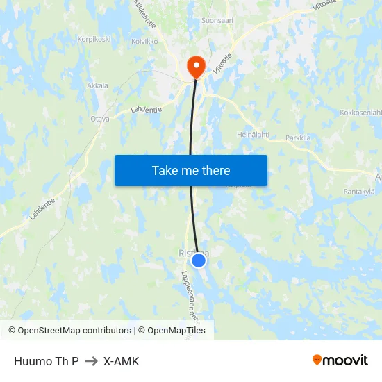 Huumo Th  P to X-AMK map