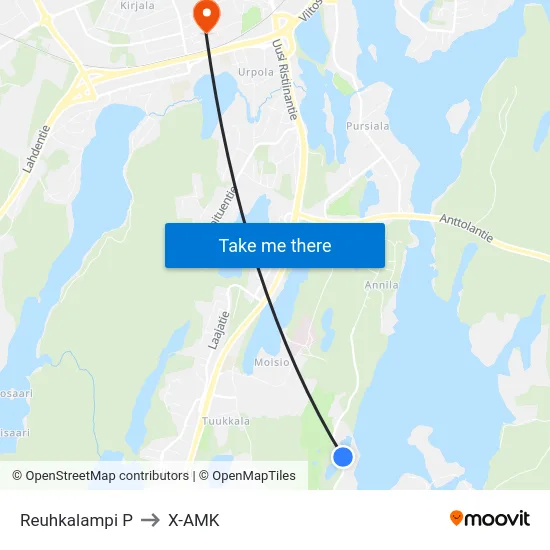 Reuhkalampi  P to X-AMK map