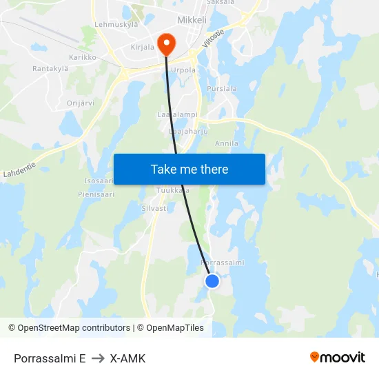 Porrassalmi  E to X-AMK map