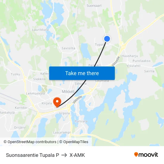 Suonsaarentie Tupala  P to X-AMK map