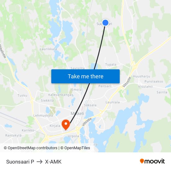 Suonsaari  P to X-AMK map