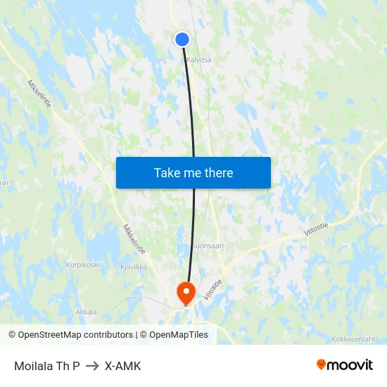 Moilala Th  P to X-AMK map