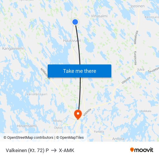 Valkeinen (Kt. 72)  P to X-AMK map