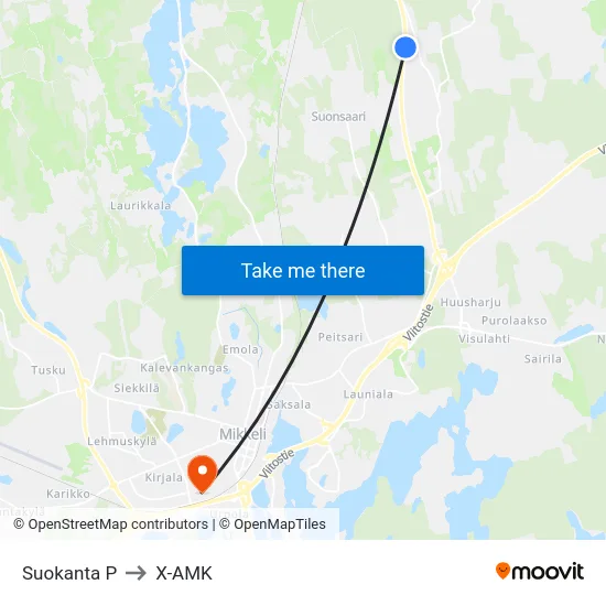 Suokanta  P to X-AMK map
