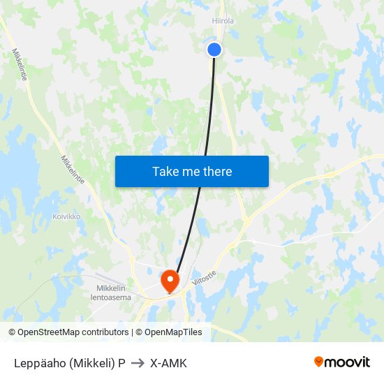 Leppäaho (Mikkeli)  P to X-AMK map