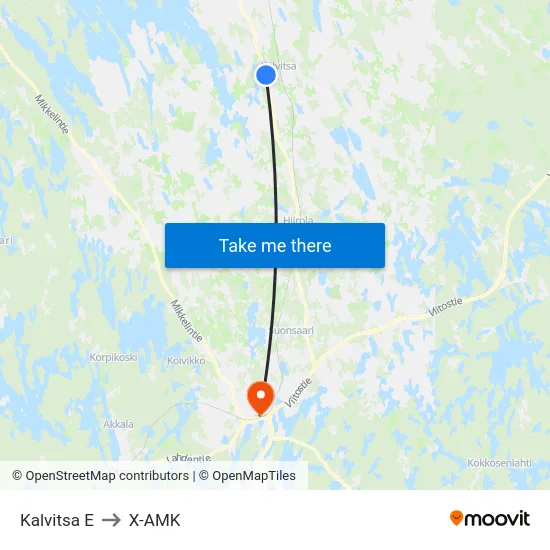 Kalvitsa  E to X-AMK map