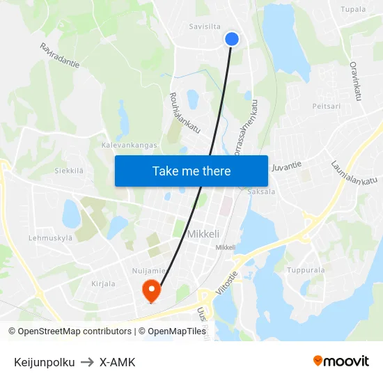 Keijunpolku to X-AMK map