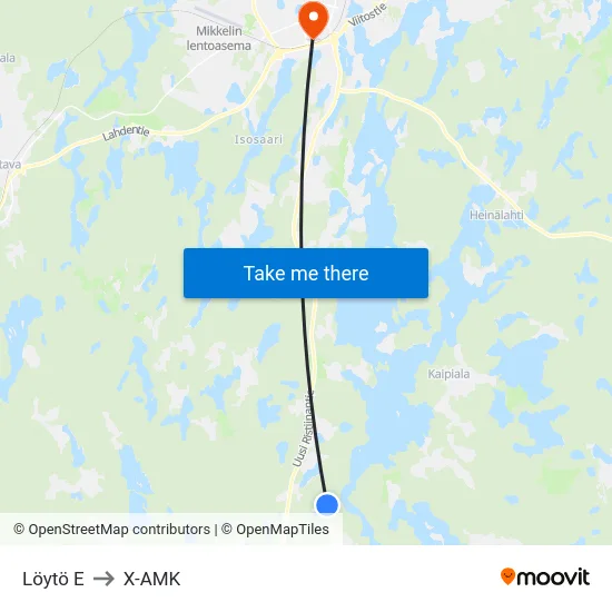Löytö  E to X-AMK map