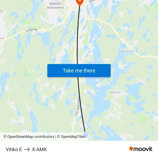 Vihko  E to X-AMK map