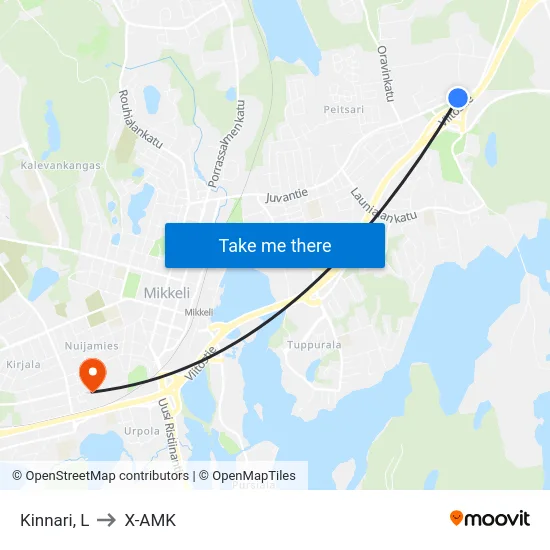 Kinnari, L to X-AMK map