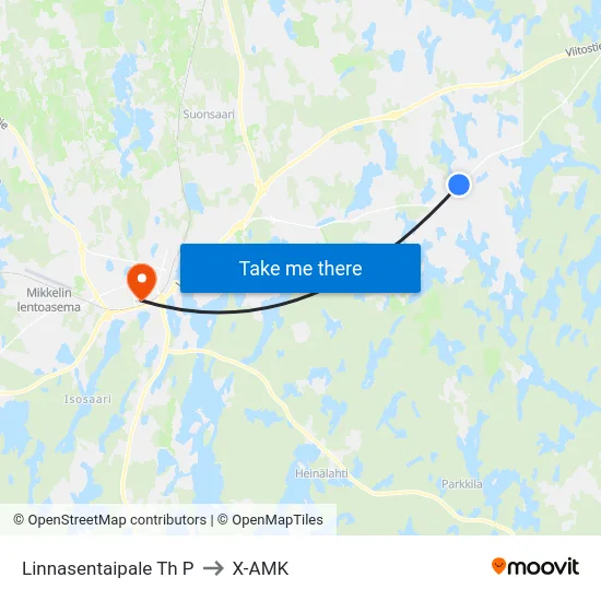Linnasentaipale Th  P to X-AMK map