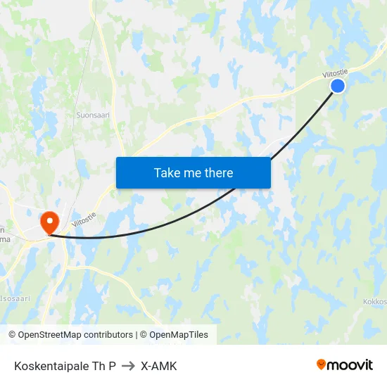 Koskentaipale Th  P to X-AMK map