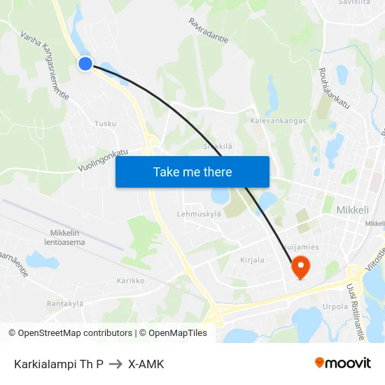 Karkialampi Th  P to X-AMK map
