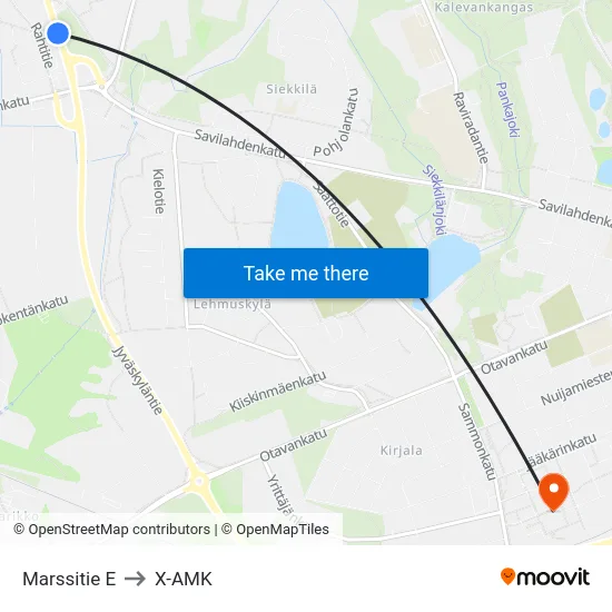 Marssitie  E to X-AMK map