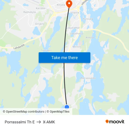 Porrassalmi Th  E to X-AMK map