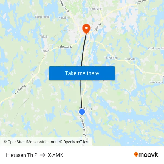 Hietasen Th  P to X-AMK map