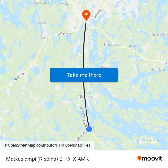 Matkuslampi (Ristiina)  E to X-AMK map