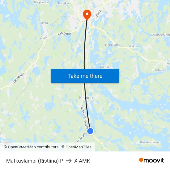 Matkuslampi (Ristiina)  P to X-AMK map