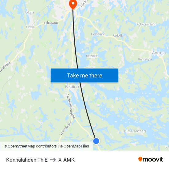 Konnalahden Th  E to X-AMK map