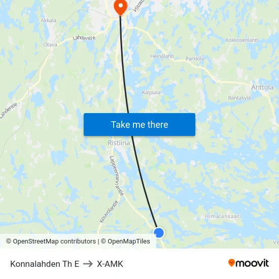 Konnalahden Th  E to X-AMK map