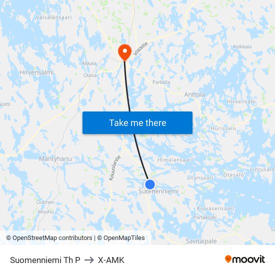 Suomenniemi Th  P to X-AMK map