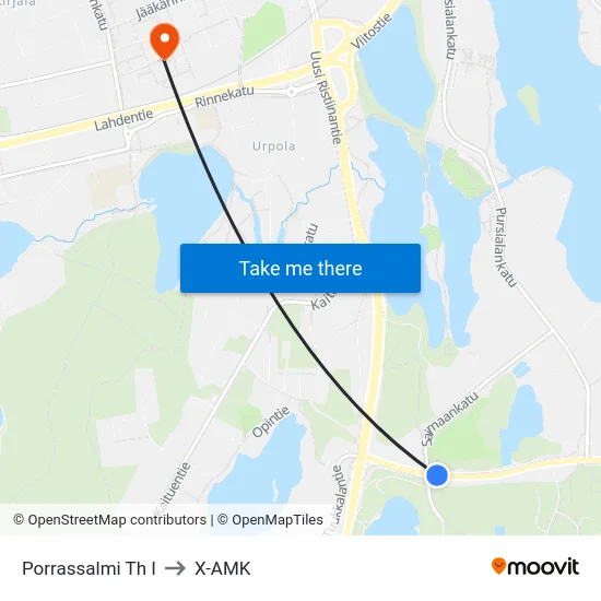 Porrassalmi Th  I to X-AMK map