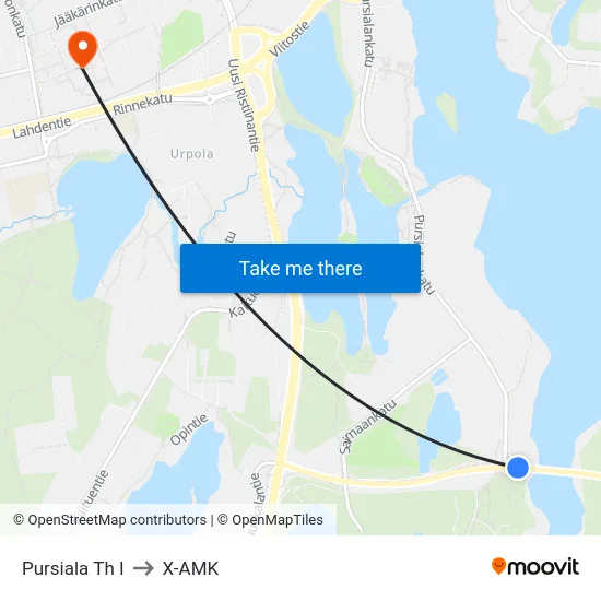 Pursiala Th  I to X-AMK map
