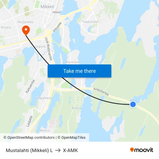 Mustalahti (Mikkeli)  L to X-AMK map