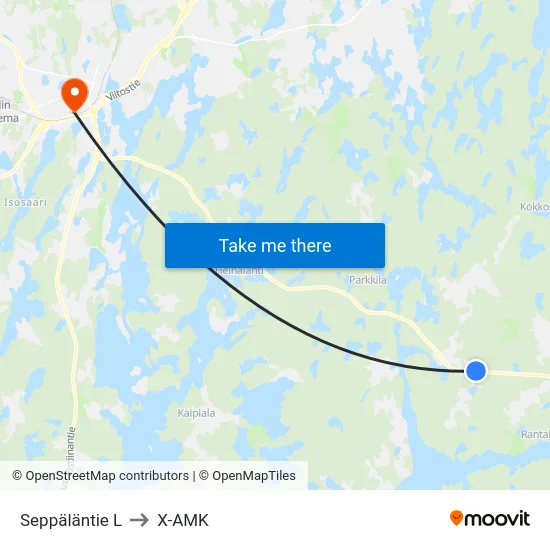 Seppäläntie  L to X-AMK map