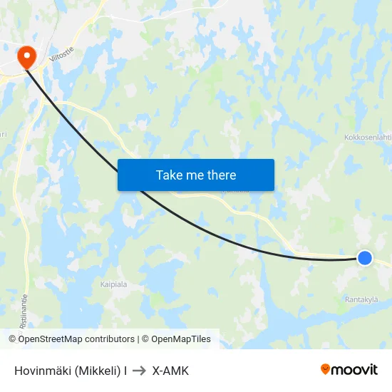 Hovinmäki (Mikkeli)  I to X-AMK map
