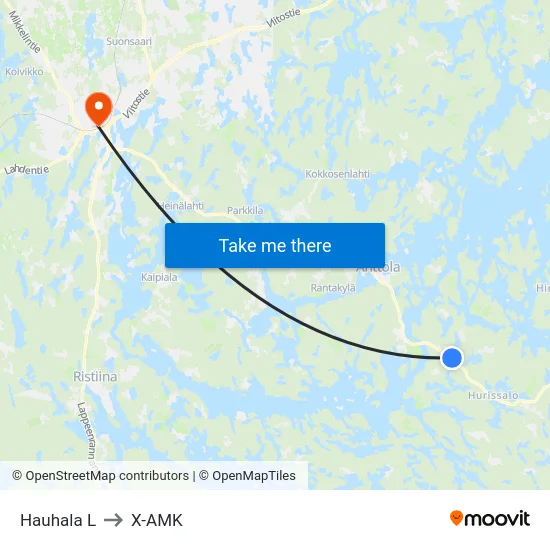 Hauhala  L to X-AMK map