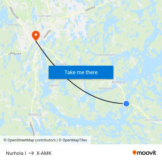 Nurhola  I to X-AMK map