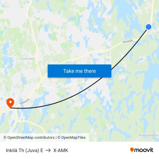 Inkilä Th (Juva)  E to X-AMK map