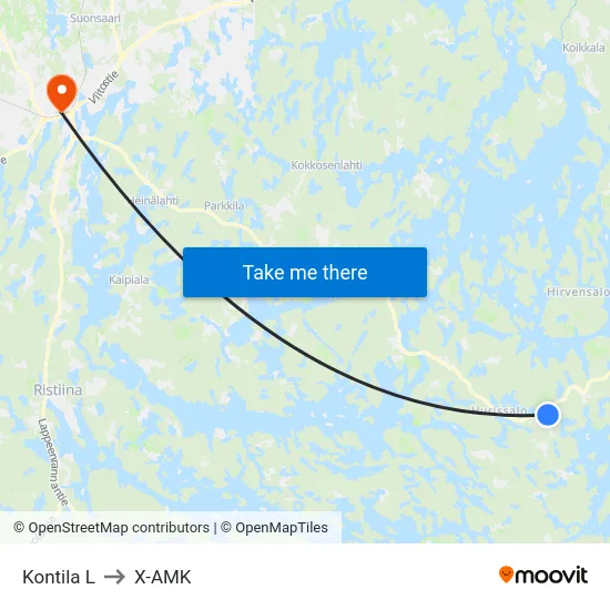 Kontila L to X-AMK map