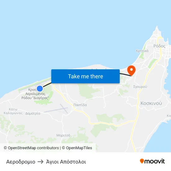 Αεροδρομιο to Άγιοι Απόστολοι map