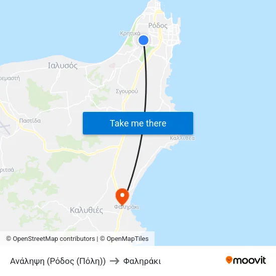 Ανάληψη (Ρόδος (Πόλη)) to Φαληράκι map