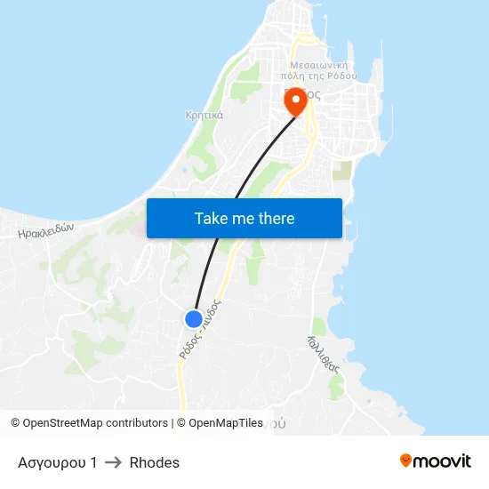 Ασγουρου 1 to Rhodes map