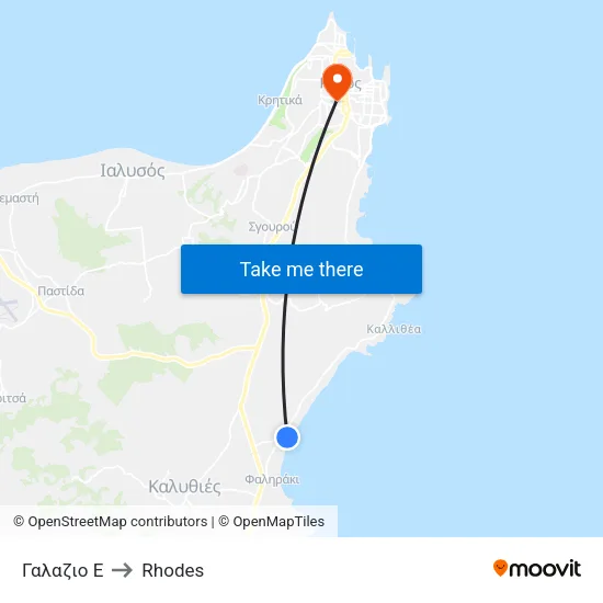 Galazio E to Rhodes map